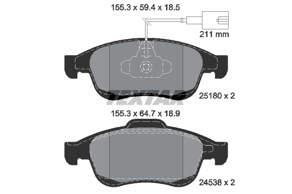 Klocki hamulcowe TEXTAR 2518001