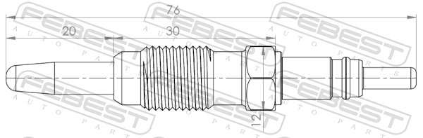 Świeca żarowa FEBEST 28642-005
