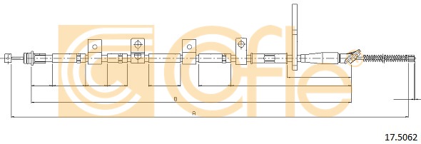 Linka hamulca ręcznego COFLE 17.5062
