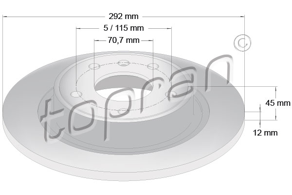 Tarcza hamulcowa TOPRAN 208 310