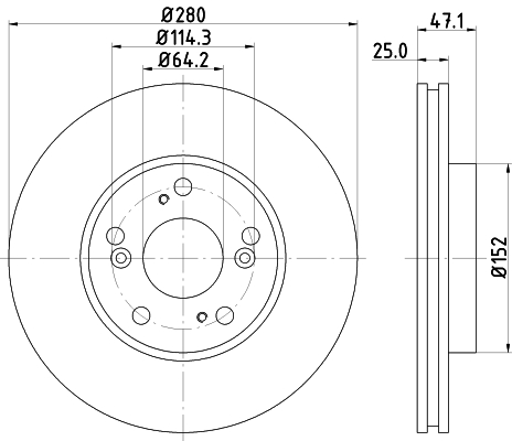 Tarcza hamulcowa HELLA 8DD 355 118-761