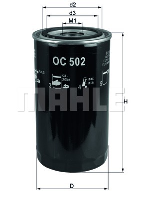 Filtr oleju MAHLE OC 502