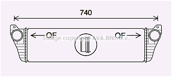 Chłodnica powietrza intercooler AVA QUALITY COOLING MS4690