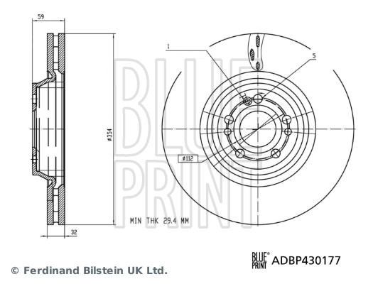 Tarcza hamulcowa BLUE PRINT ADBP430177
