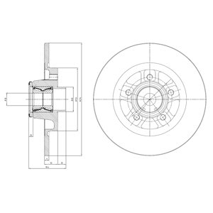 Tarcza hamulcowa DELPHI BG9113RSC