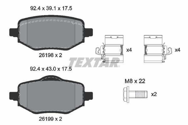 Klocki hamulcowe TEXTAR 2619801