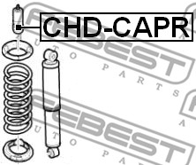 Dystans gumowy FEBEST CHD-CAPR