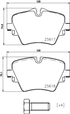 Klocki hamulcowe HELLA 8DB 355 023-131