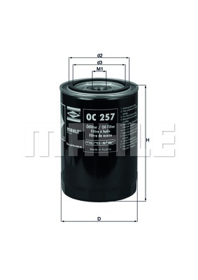 Filtr oleju MAHLE OC 257