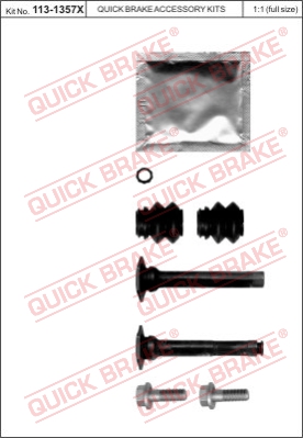 Zestaw tulei prowadzących zacisk hamulca QUICK BRAKE 113-1357X