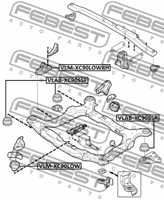 Poduszka silnika FEBEST VLM-XC90LOWRH