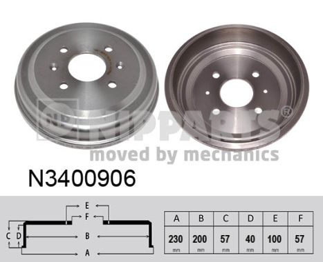 Bęben hamulcowy NIPPARTS N3400906