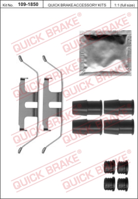 Zestaw akcesoriów montażowych  klocków hamulcowych QUICK BRAKE 109-1850