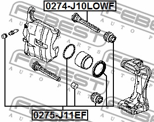 Zestaw naprawczy zacisku FEBEST 0275-J11EF