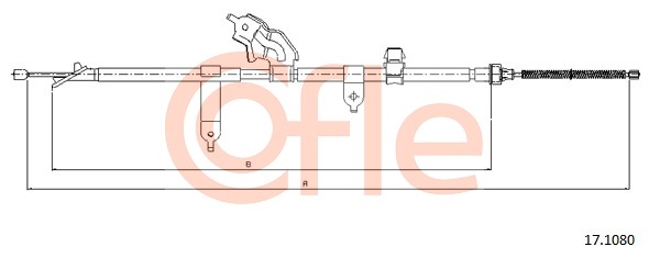 Linka hamulca ręcznego COFLE 92.17.1080