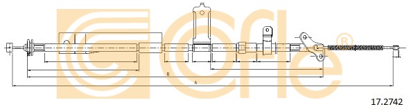 Linka hamulca ręcznego COFLE 17.2742