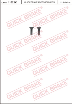 Śruba tarczy hamulcowej QUICK BRAKE 11622K
