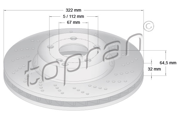 Tarcza hamulcowa TOPRAN 408 830