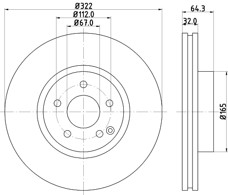 Tarcza hamulcowa HELLA PAGID 8DD 355 129-521