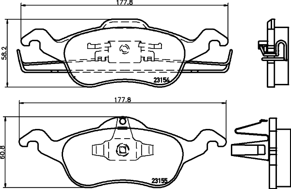 Klocki hamulcowe HELLA 8DB 355 008-621