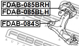 Tuleja wahacza FEBEST FDAB-085BLH
