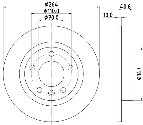 Tarcza hamulcowa HELLA 8DD 355 118-171