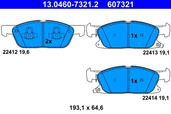 Klocki hamulcowe ATE 13.0460-7321.2