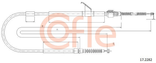 Linka hamulca ręcznego COFLE 92.17.2282