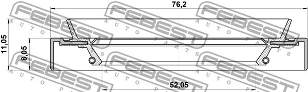 Pierścień uszczelniający piasty koła FEBEST 95HDS-54760811X