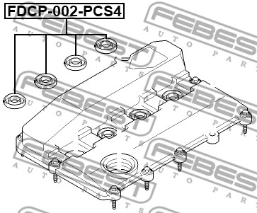 Podkładka wtryskiwacza FEBEST FDCP-002-PCS4