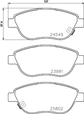 Klocki hamulcowe HELLA 8DB 355 020-881