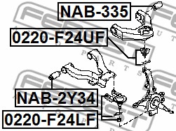 Tuleja wahacza FEBEST NAB-335