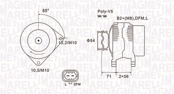 Alternator MAGNETI MARELLI 063731960010