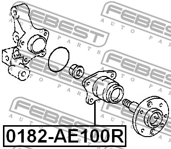 Piasta koła FEBEST 0182-AE100R