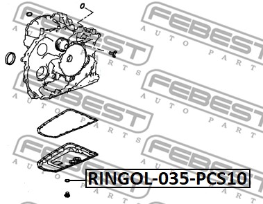 Uszczelka korka spustu oleju FEBEST RINGOL-035-PCS10