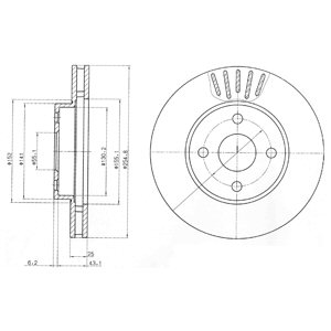 Tarcza hamulcowa DELPHI BG3781