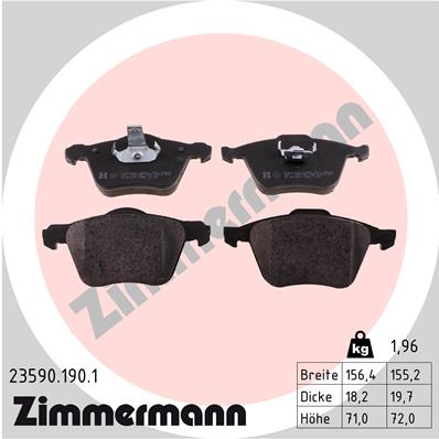 Klocki hamulcowe ZIMMERMANN 23590.190.1