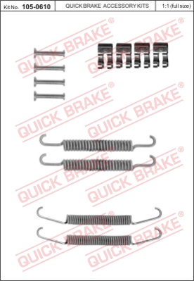 Zestaw dodatków do szczęk hamulcowych QUICK BRAKE 105-0610