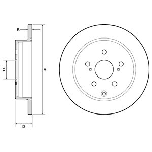 Tarcza hamulcowa DELPHI BG4757C