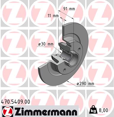 Tarcza hamulcowa ZIMMERMANN 470.5409.00