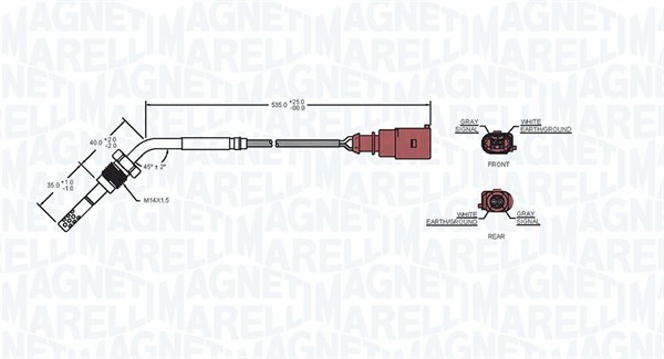 Czujnik  temperatury spalin MAGNETI MARELLI 172000213010