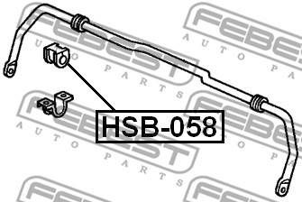 Guma stabilizatora FEBEST HSB-058
