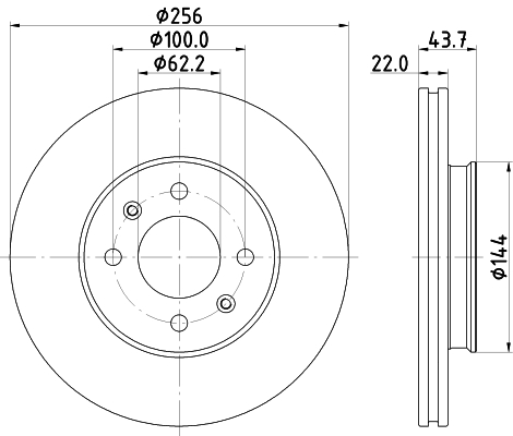 Tarcza hamulcowa HELLA 8DD 355 132-081