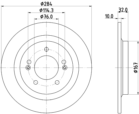 Tarcza hamulcowa HELLA 8DD 355 134-401