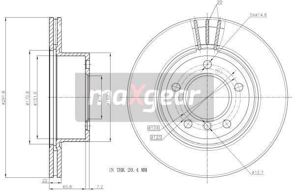 Tarcza hamulcowa MAXGEAR 19-1310