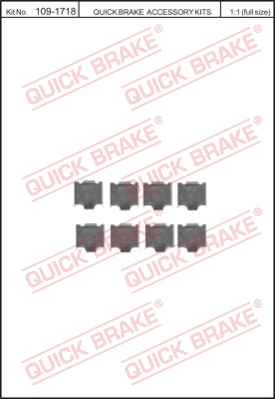 Zestaw akcesoriów montażowych  klocków hamulcowych QUICK BRAKE 109-1718