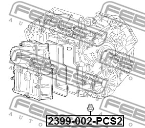 Korek spustowy oleju FEBEST 2399-002-PCS2