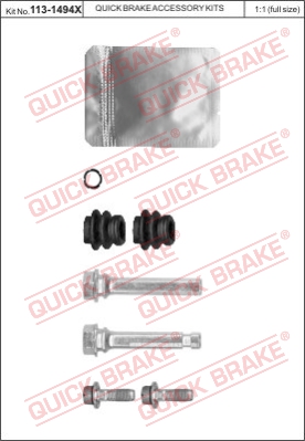 Zestaw tulei prowadzących zacisk hamulca QUICK BRAKE 113-1494X