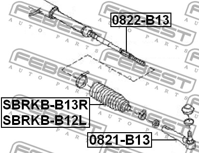 Osłona drążka kierowniczego FEBEST SBRKB-B12L