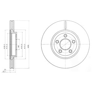 Tarcza hamulcowa DELPHI BG3704